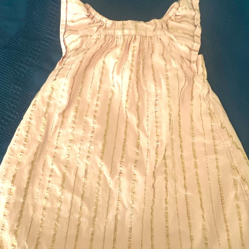 Pink and gold striped 4t casual dress